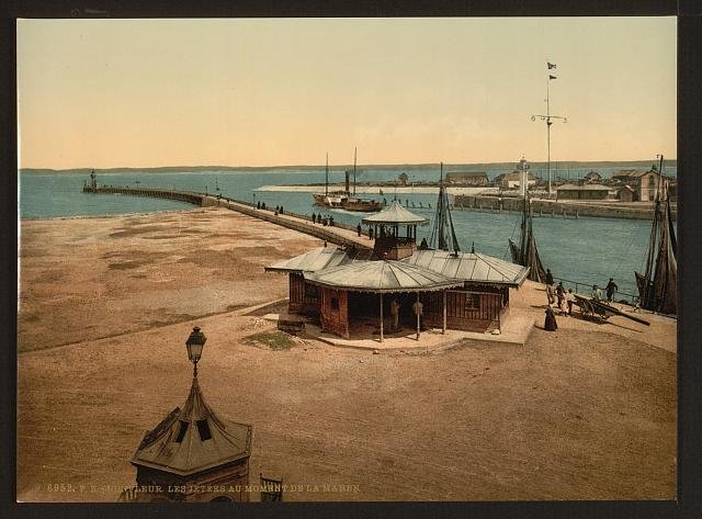 The piers Honfleur Vintage A4 Photo Print