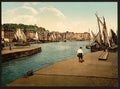 The port Honfleur Vintage A4 Photo Print