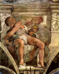 The prophet Jonas by Michelangelo A4 Photo Print
