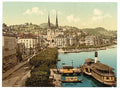 The quay Lucerne Vintage A4 Photo Print