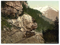 The railway Brunig Bernese Oberland Vintage A4 Photo Print