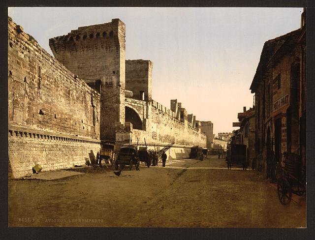 The ramparts Avignon Provence Vintage A4 Photo Print