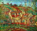 The red roofs by Pissarro Impressionism A4 Photo Print