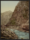 The road the first bridge II Groussie Vintage A4 Photo Print