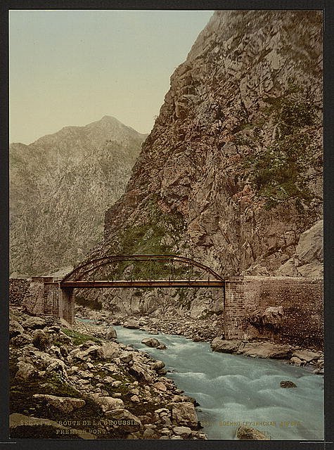 The road the first bridge II Groussie Vintage A4 Photo Print