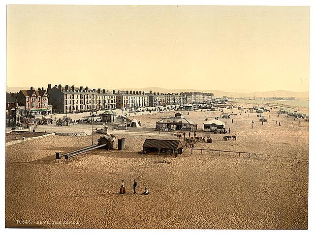 The sands Rhyl Vintage A4 Photo Print
