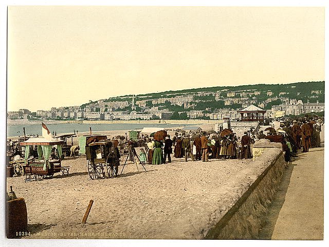 The sands Weston super Mare Vintage A4 Photo Print