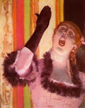 The singer with the glove by Degas A4 Photo Print