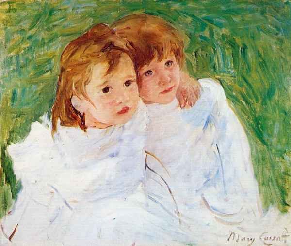 The sisters by Cassatt A4 Photo Print
