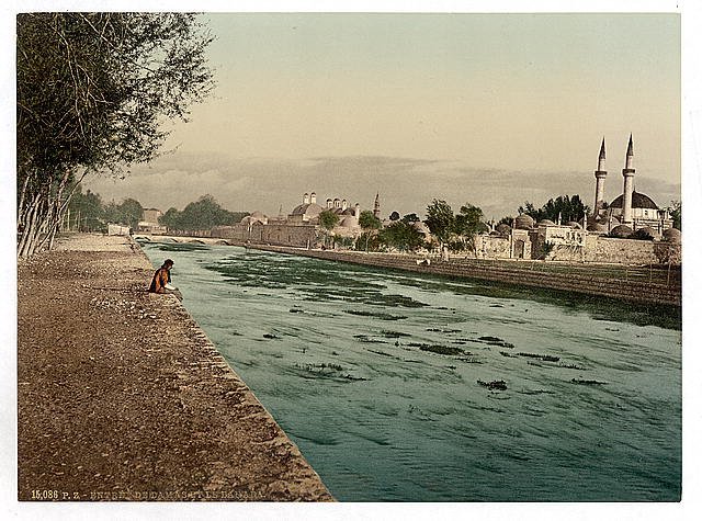 The stream of Barada Damascus Vintage A4 Photo Print
