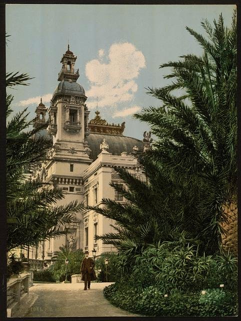 The theatre Monte Carlo Vintage A4 Photo Print
