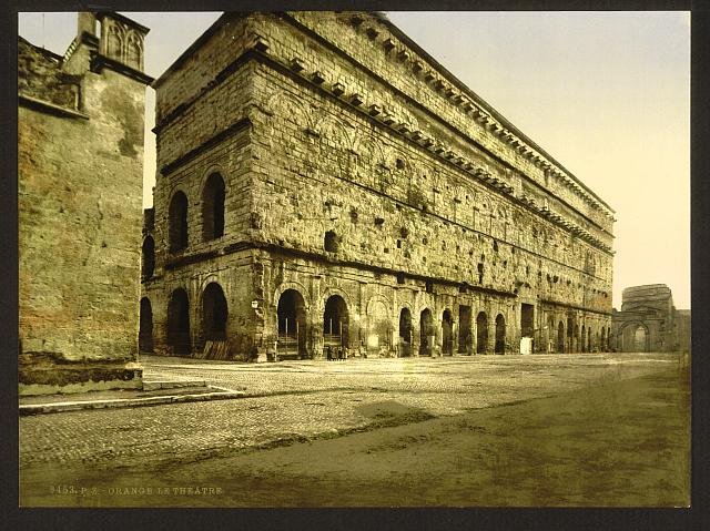 The theatre Orange Provence Vintage A4 Photo Print