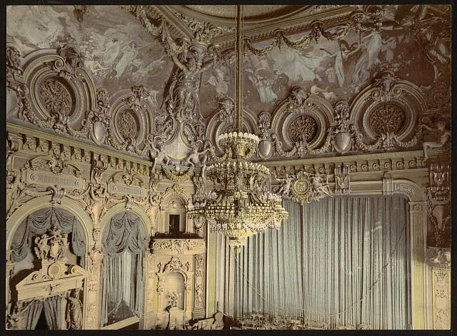 The theatre interior Monte Carlo Vintage A4 Photo Print