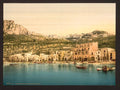 The town Capri Island Vintage A4 Photo Print
