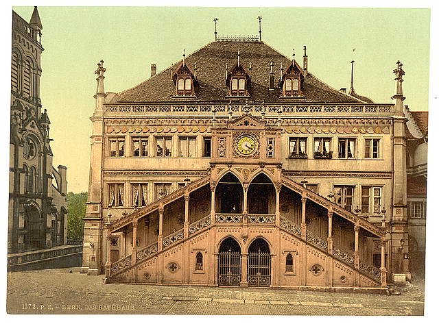 The town hall Berne Vintage A4 Photo Print