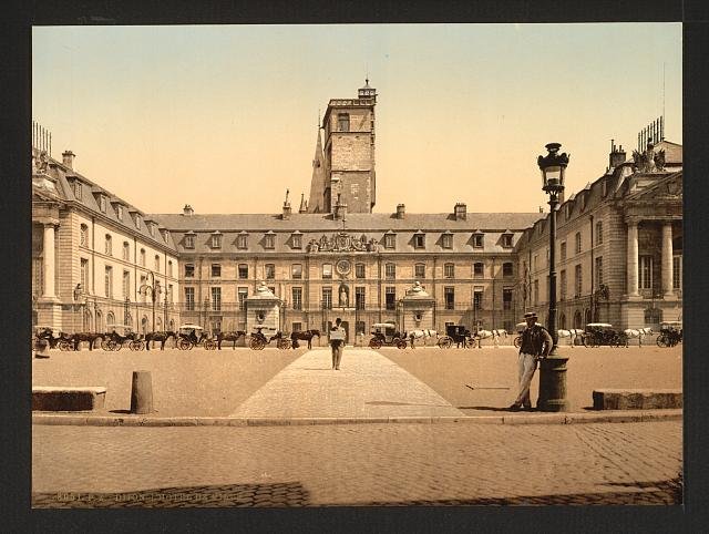The town hall Dijon Vintage A4 Photo Print