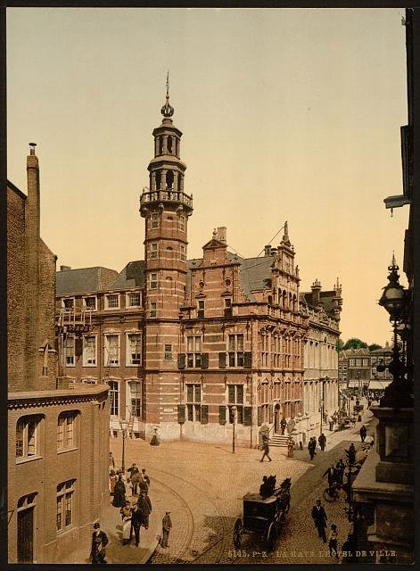 The town hall Hague Vintage A4 Photo Print