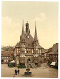 The town hall Wernigerode Hartz Vintage A4 Photo Print