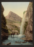 The waterfall Orjechowoi Balkje Kisslowodzk Vintage A4 Photo Print