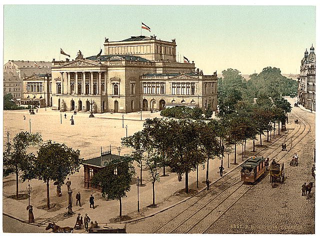 Theater Leipsig Saxony Vintage A4 Photo Print