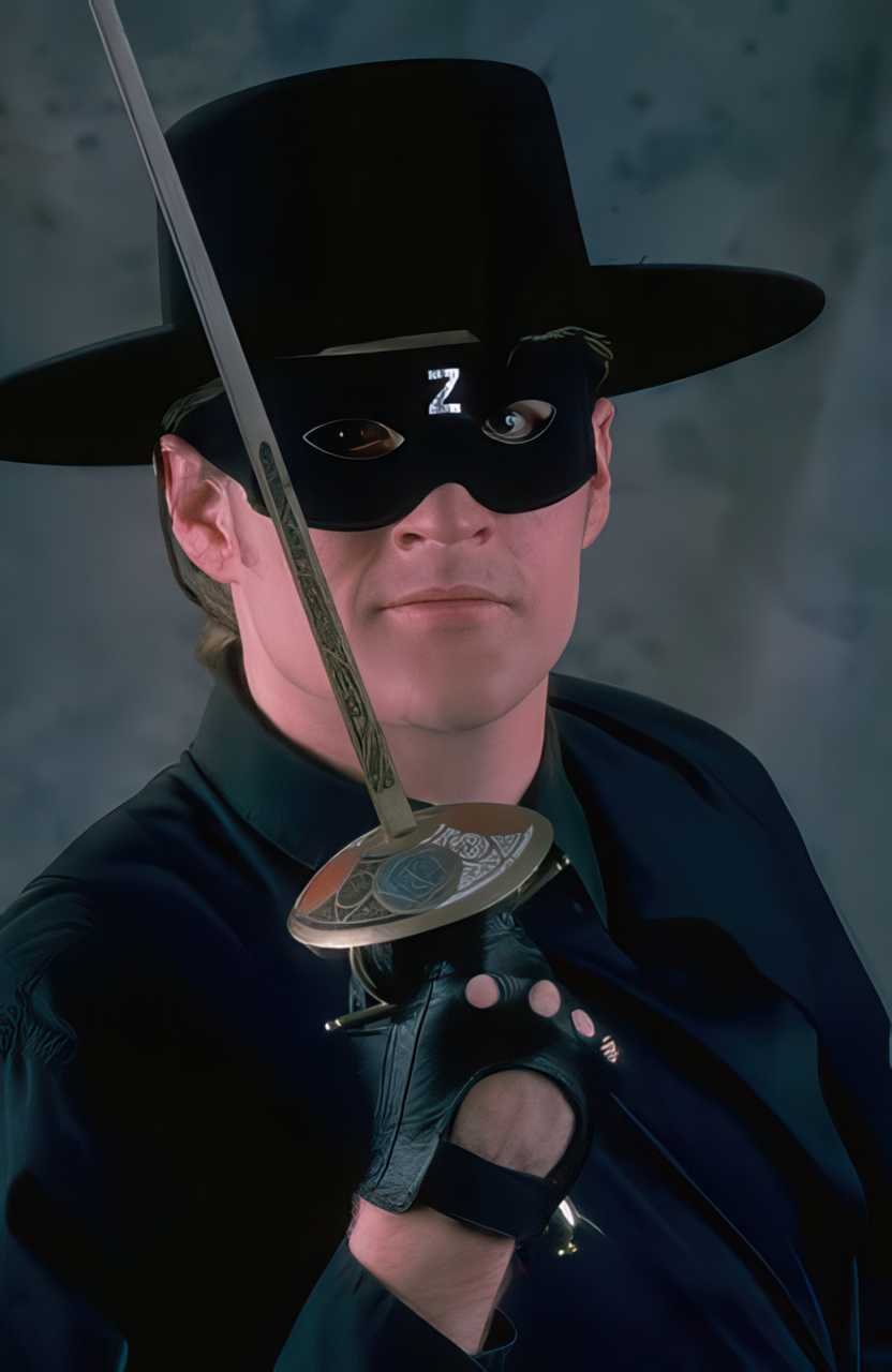 Theater Zorro Portrait Black A4 Photo Print