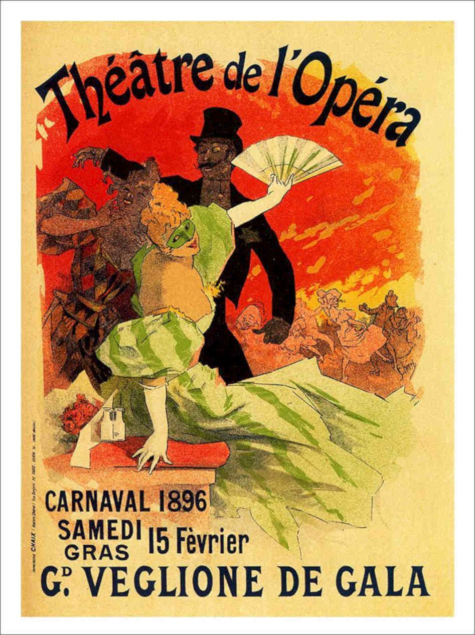 Theatre De L27opera Jules Cheret 1896 Poster Vintage Retro Advert Poster A4 Pho