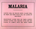 Theatre Malaria Notice 1940s Vintage Retro Advert Poster