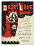 Theatre Royal Drury Lane London Covent Garden Jack And Vintage Retro Advert Pos