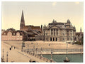Theatre & cathedral Schwerin Mecklenburg Schwerin Vintage A4 Photo Print