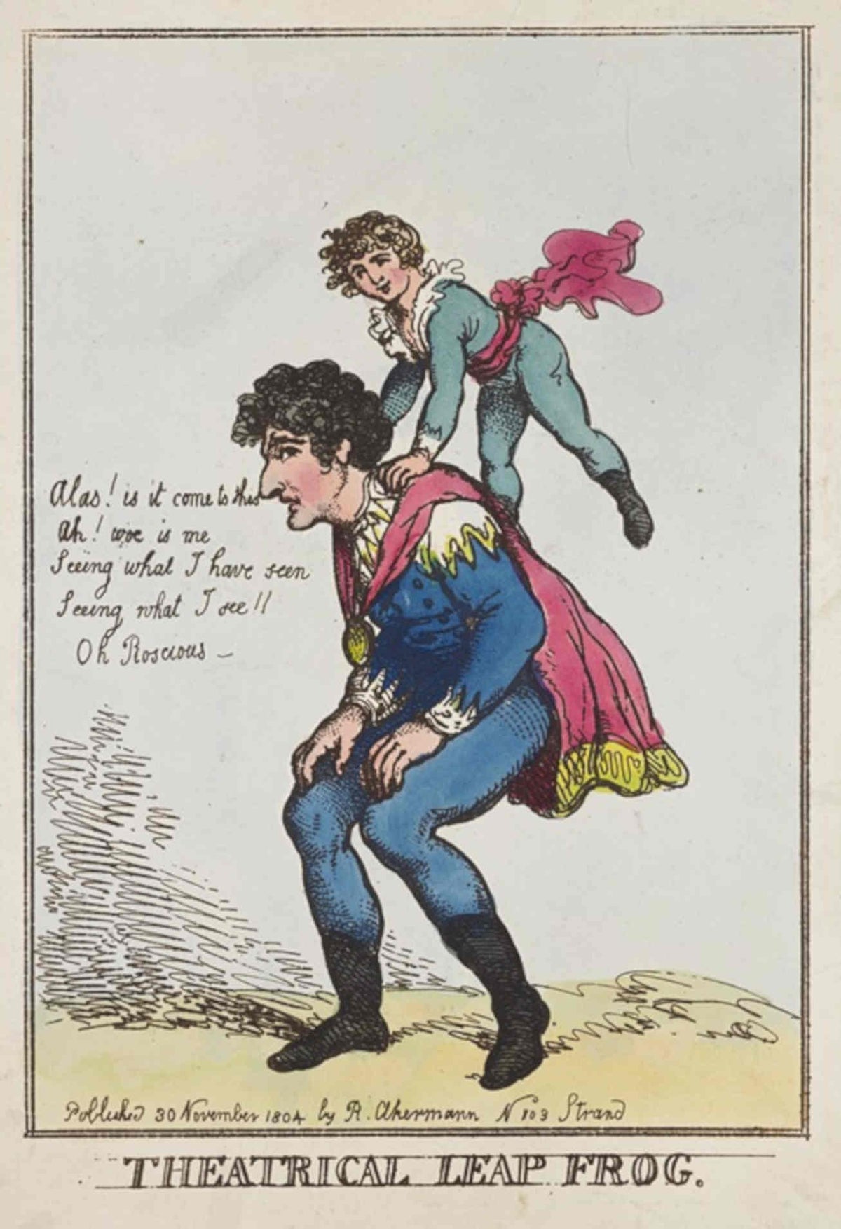 Theatrical Leap Frog GB Cartoon Vintage Retro Advert Poster
