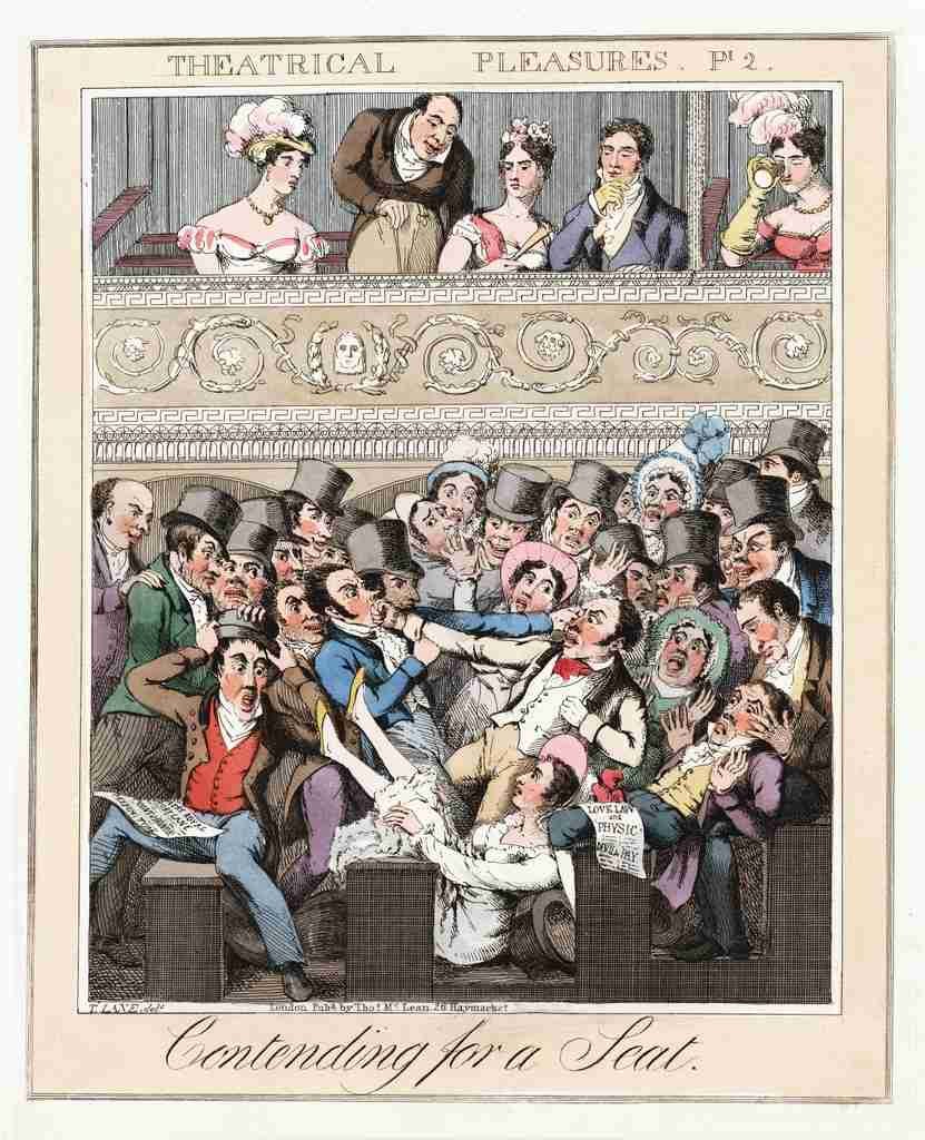 Theatrical Pleasures 1830b Cartoon Joke 001 Vintage A4 Photo Print
