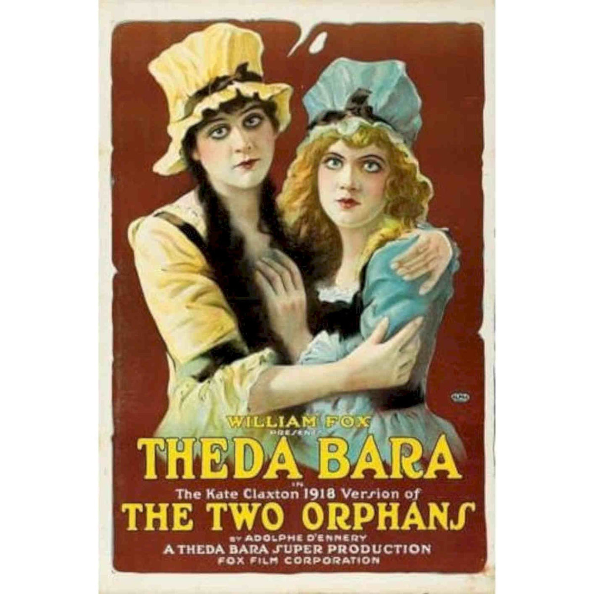 Theda Bara The Two Orphans Movie Vintage Retro Advert Poster A4 Photo Print