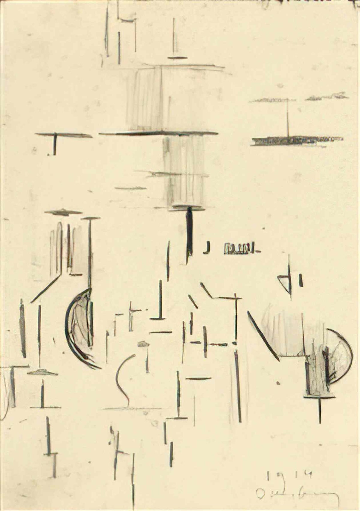 Theo van Doesburg abstract church 1915 Art A4 Photo Print