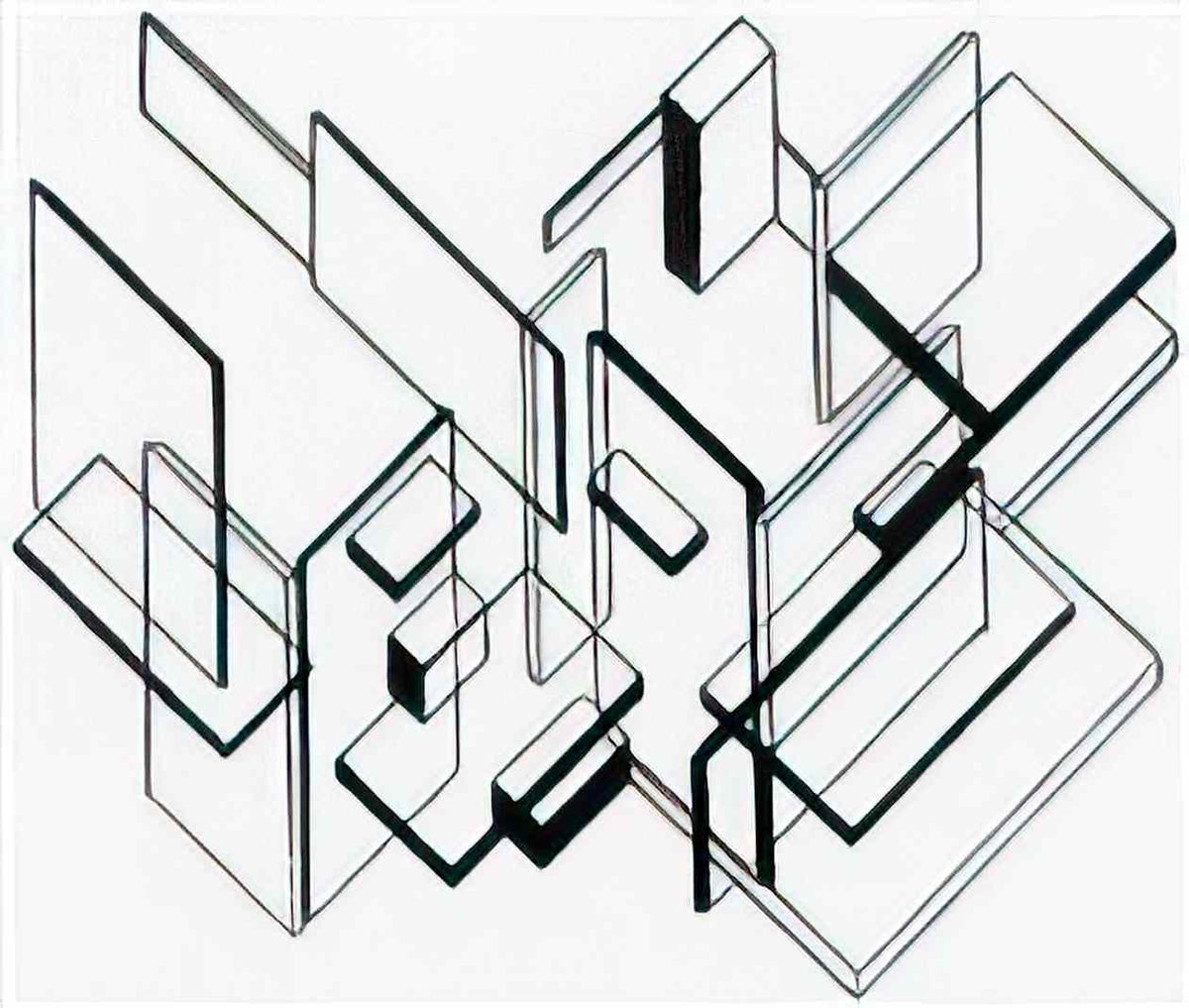 Theo van Doesburg architectural analysis 1923 Art A4 Photo Print