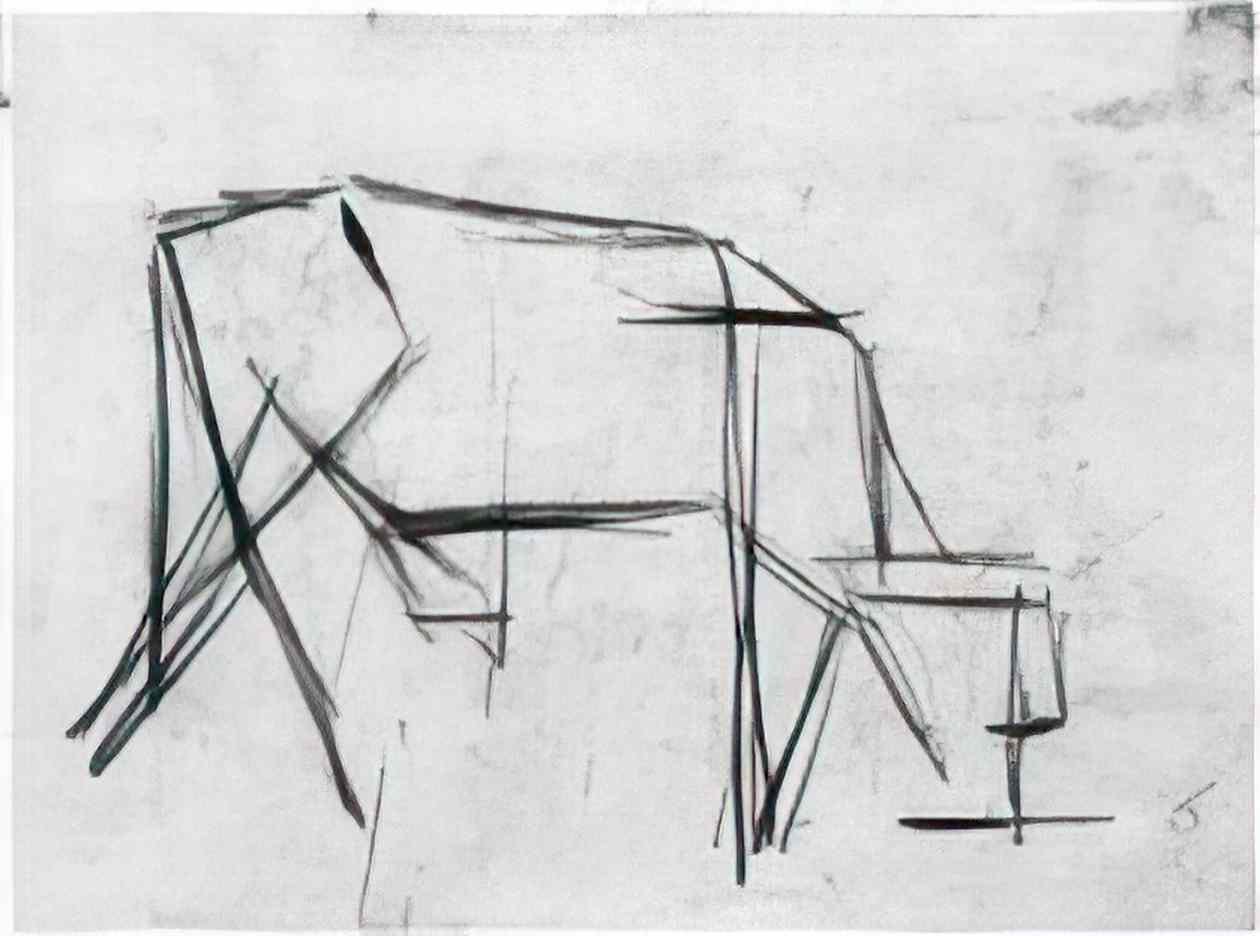Theo van Doesburg composition the cow 5 Art A4 Photo Print