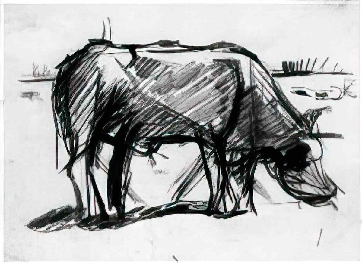 Theo van Doesburg composition the cow Art A4 Photo Print