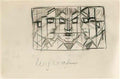 Theo van Doesburg composition with three heads from sketchbook 13 Art A4 Photo Print