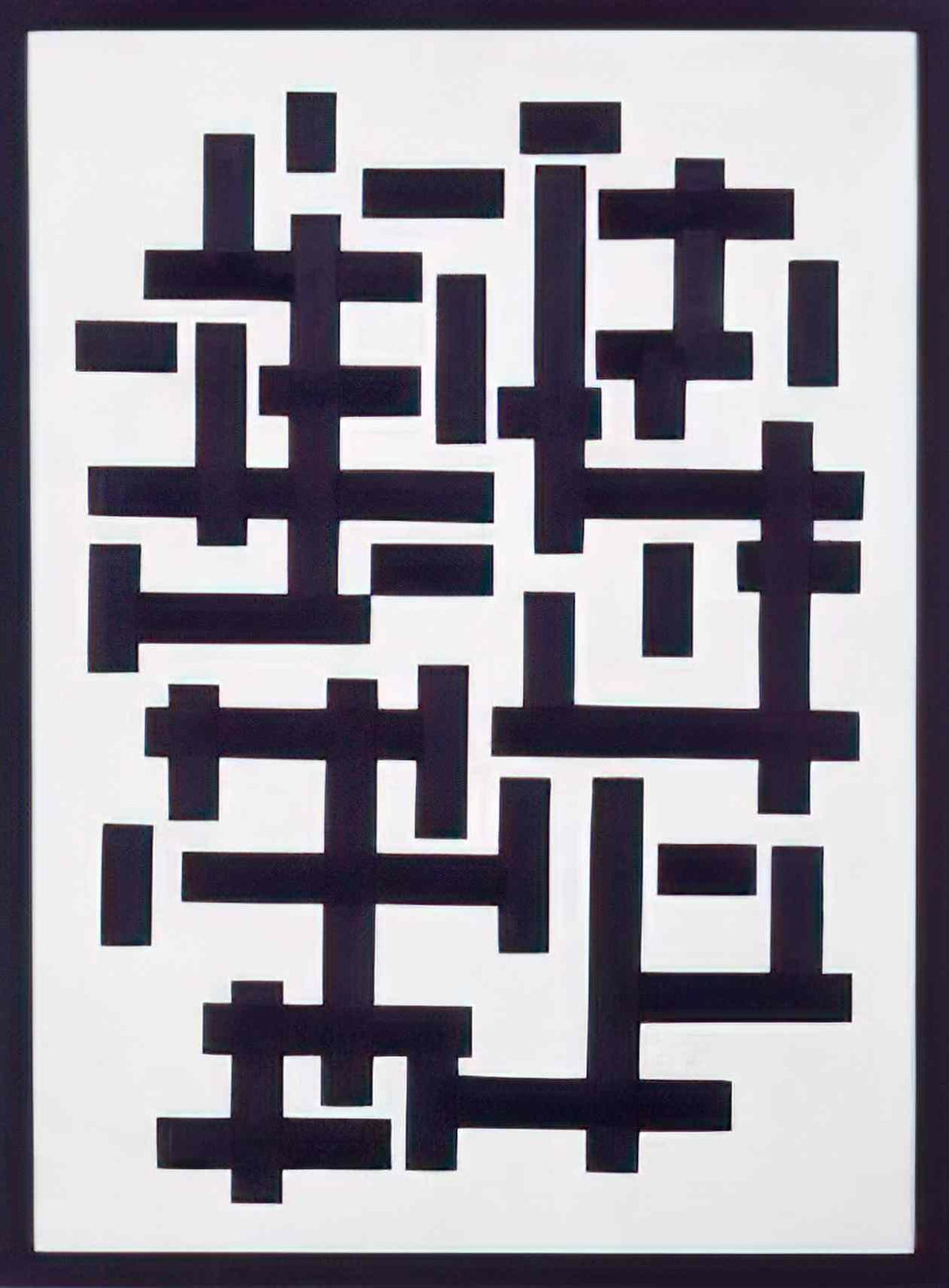 Theo van Doesburg composition xii in black and white 1918 Art A4 Photo Print