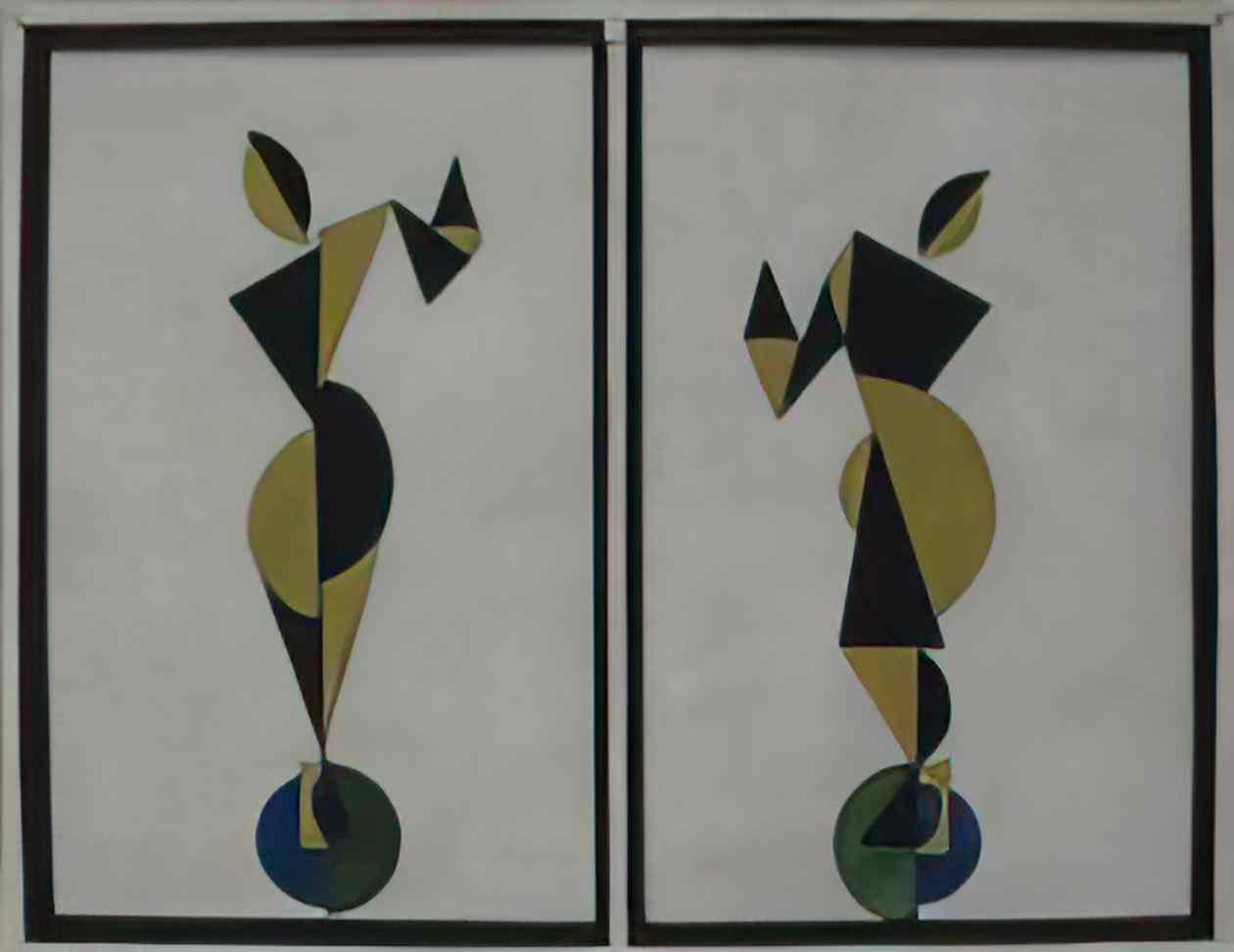 Theo van Doesburg dancers 1916 Art A4 Photo Print