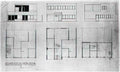 Theo van Doesburg design for a house and studio for bertalan pór elev Art A4 Photo Print