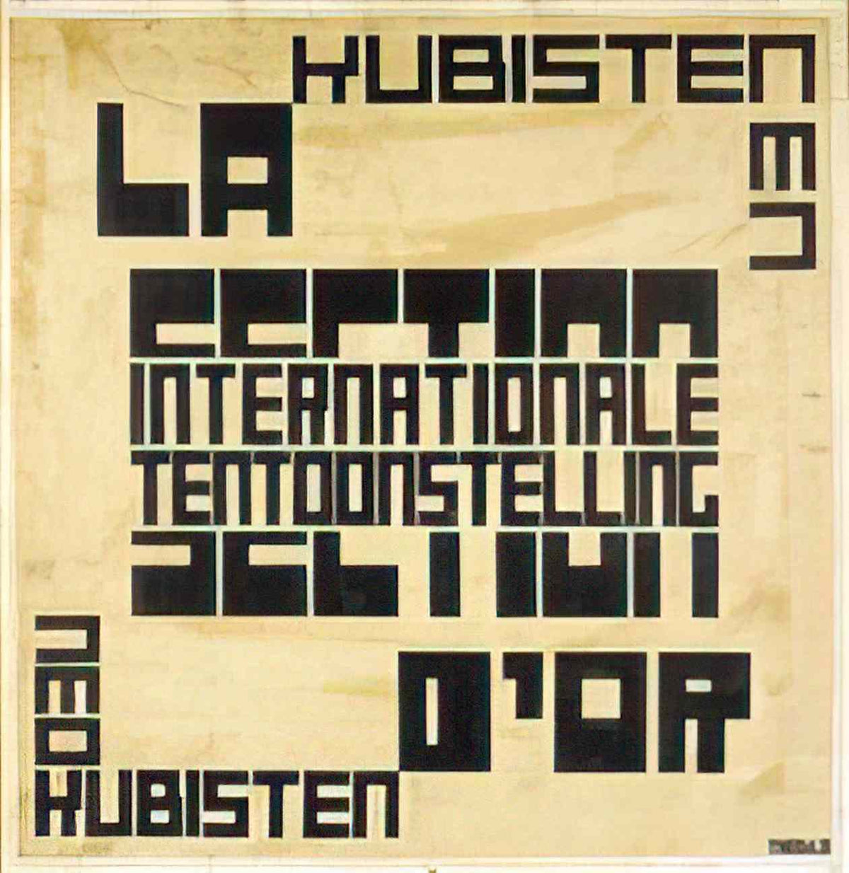 Theo van Doesburg design for an exhibition poster for la section d or Art A4 Photo Print