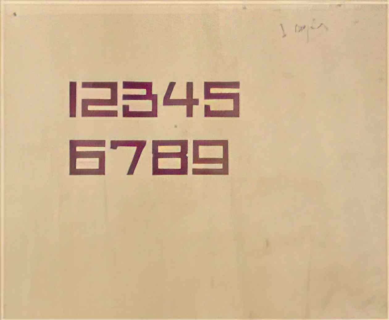 Theo van Doesburg design for the numbers 1 through 9 1927 Art A4 Photo Print