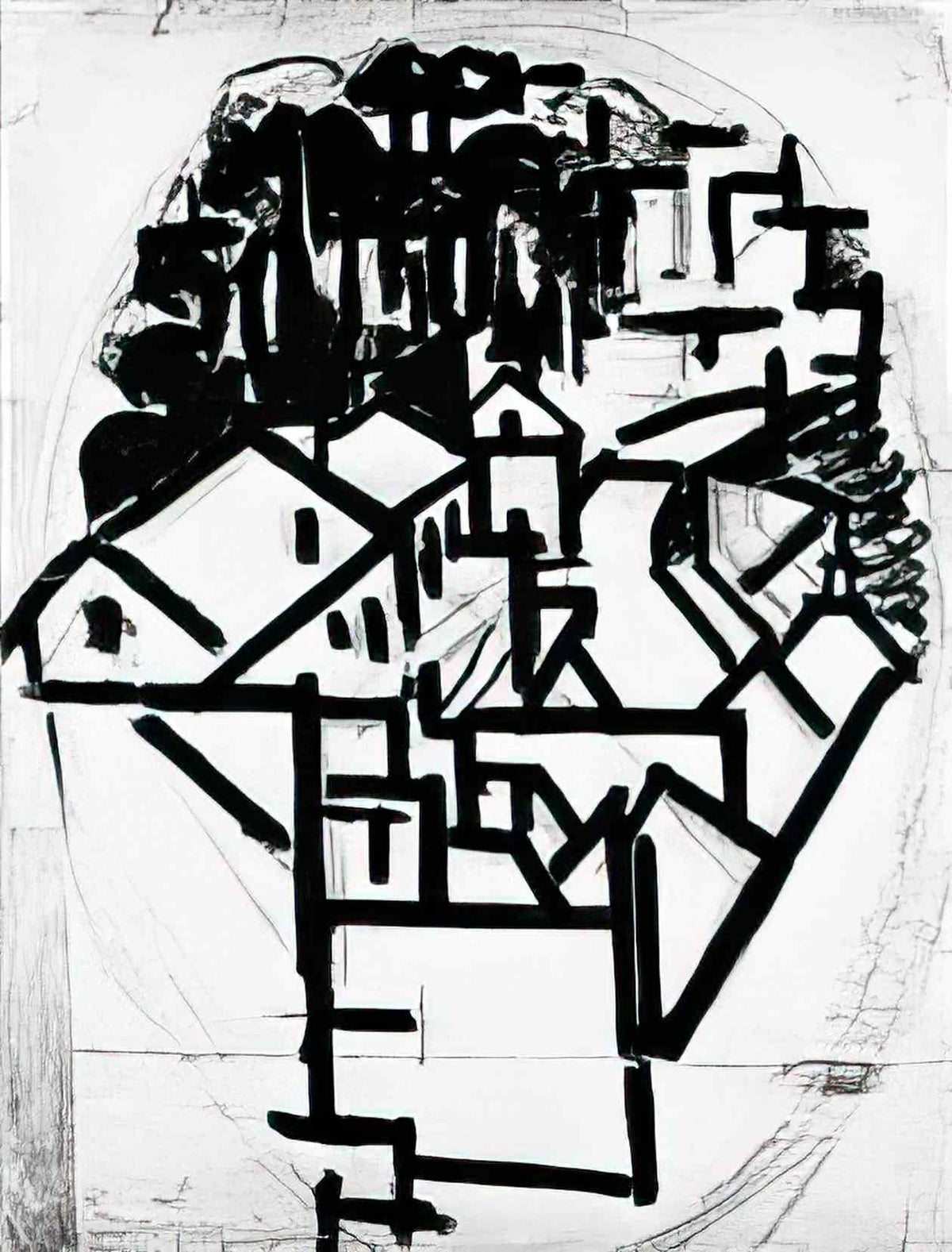 Theo van Doesburg landscape study for composition xii 1918 Art A4 Photo Print