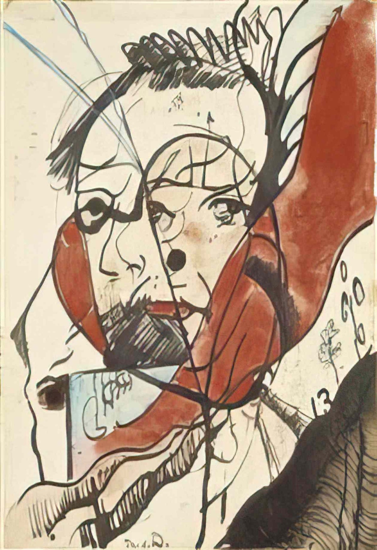 Theo van Doesburg portrait of a man Art A4 Photo Print