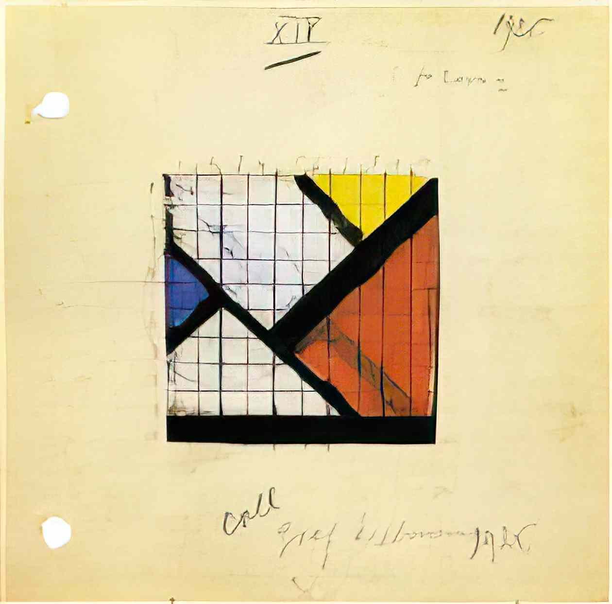 Theo van Doesburg study for counter composition xiv 1931 Art A4 Photo Print
