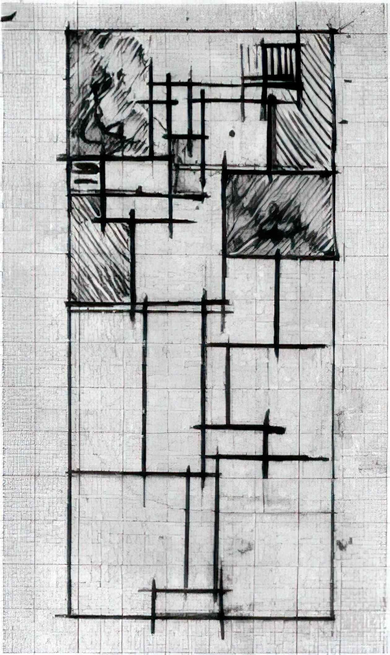 Theo van Doesburg study for rhythm of a russian dance Art A4 Photo Print