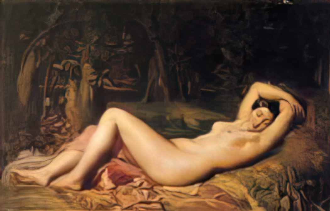 Theodore Chasseriau baigneuse endormie 1850 Art A4 Photo Print