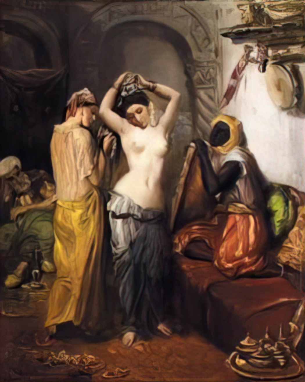 Theodore Chasseriau le harem 1852 Art A4 Photo Print