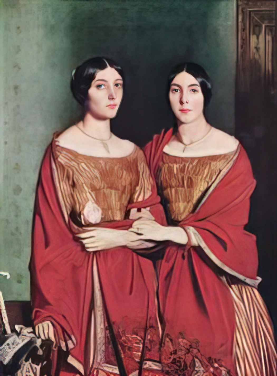 Theodore Chasseriau the two sisters 1843 Art A4 Photo Print