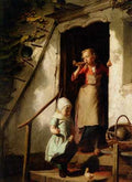 Theodore Gerard Feeding The Chicks A4 Photo Print